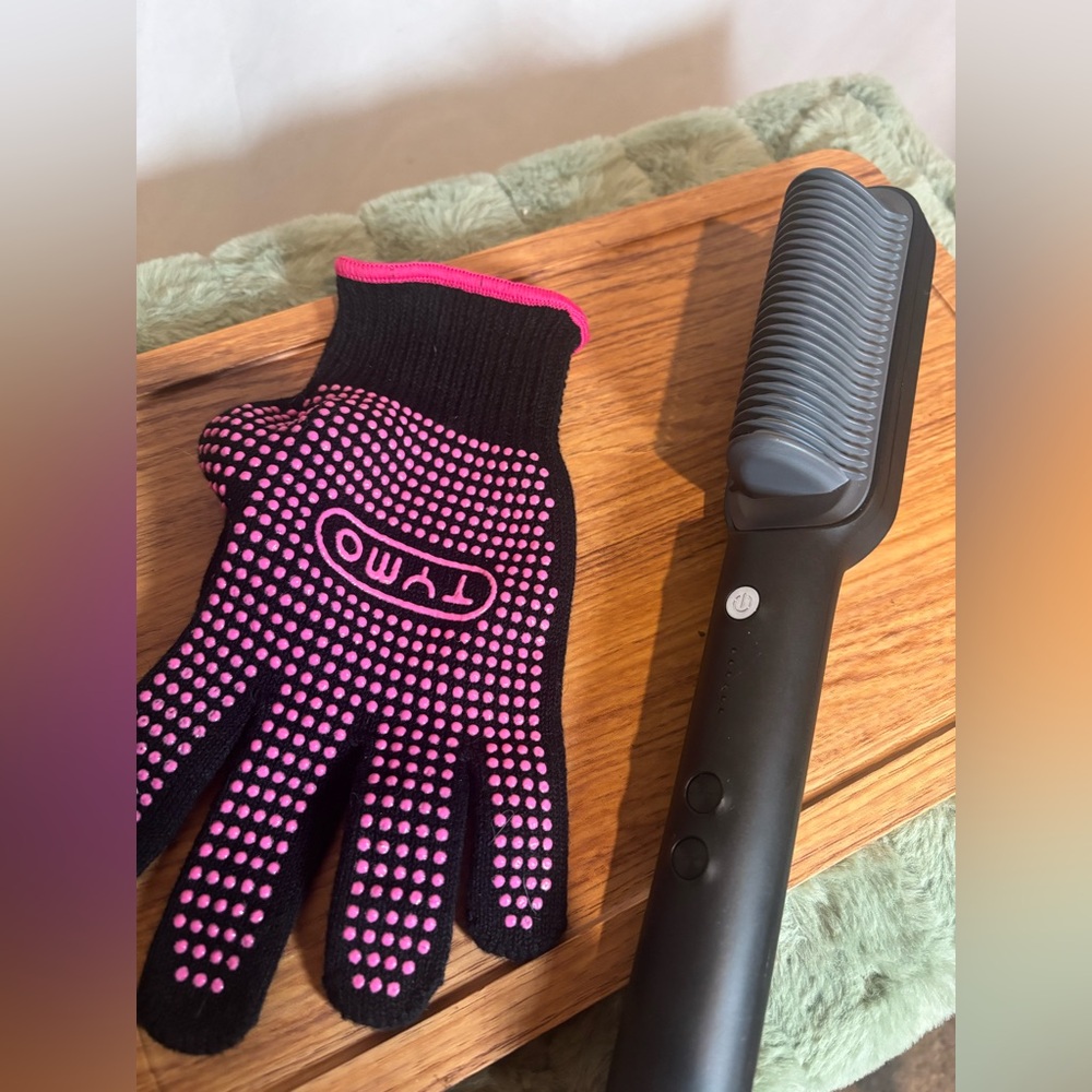 TYMO Hair Straightening Brush and Glove Set